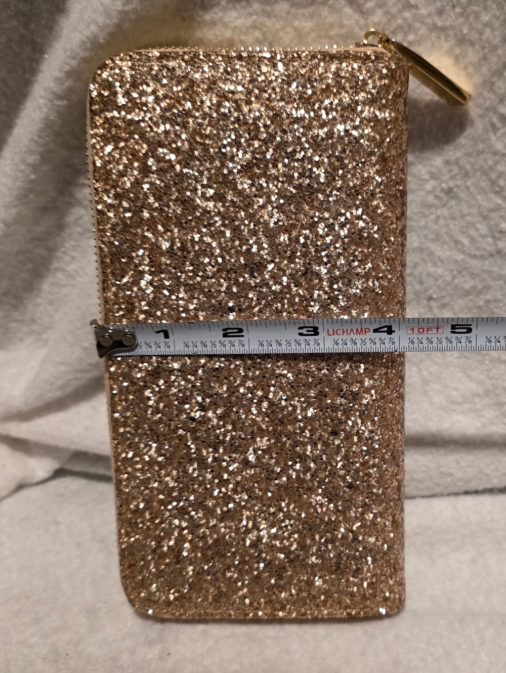 NEW with Brand Tag - Deux Lax Glitter Zip Wallet - Smooth When Opening Zipper - Picture 7 of 7